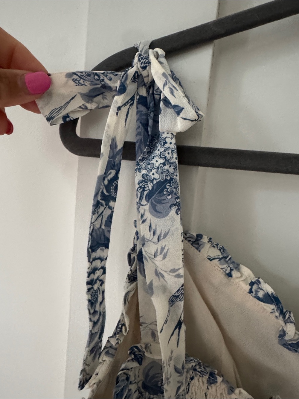REFORMATION Blue White Floral Nikita Dress 10 - Picture 9 of 11